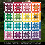digital pattern for a colorful fat-quarter-friendly pattern
