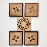 Pinwheel and Friendship Wreath Coasters Set of 5