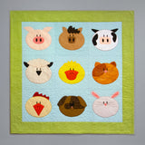 easy applique farm animal baby quilt pattern 