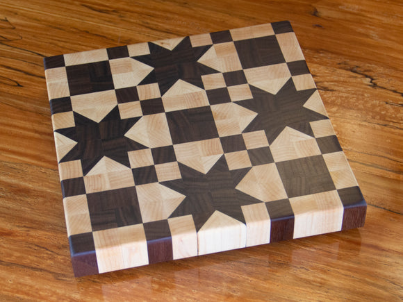 Wood Cheese Board, side view on wood background