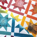 Starburst Blooms folded quilt